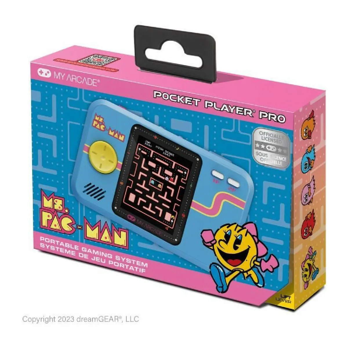 Pocket Player PRO - Ms. Ms. Pac-Man - Jeu rétrogaming - Ecran 7cm Haute Résolution