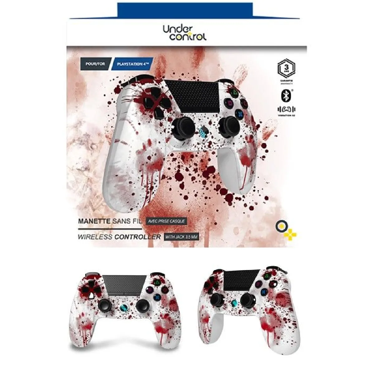 Manette PS4 Bluetooth pour PLAYSTATION SONY Manette BT ZOMBIE PRISE CASQUE 3.5 JACK