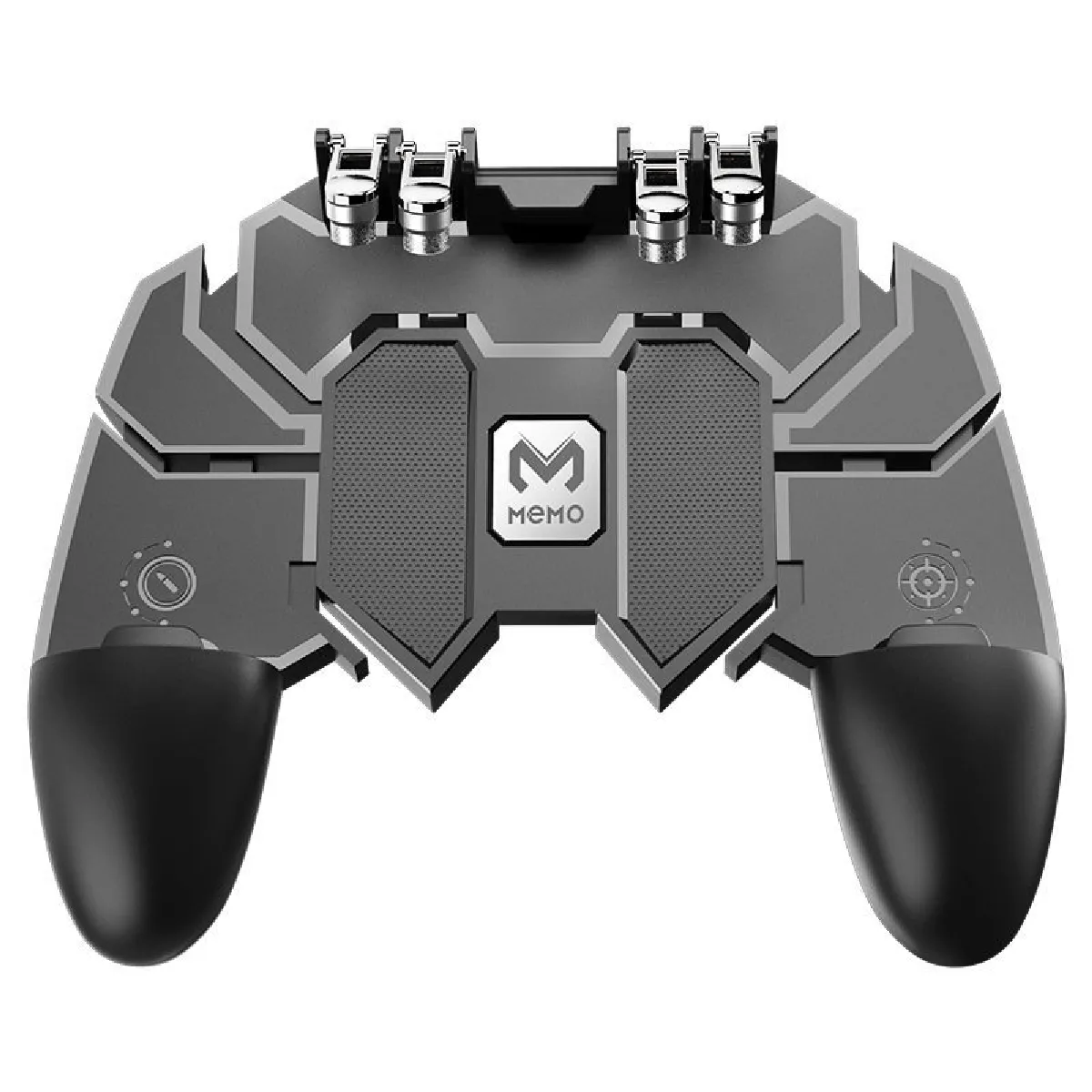 Manette PUBG Mobile AK66 Contrôleurs de Jeu Mobile [Six-Finger Fonctionnement Version], Manette de Jeu Sensitive Shoot Aim,Jeux Mobiles Joysticks pour Android et iOS(noir)