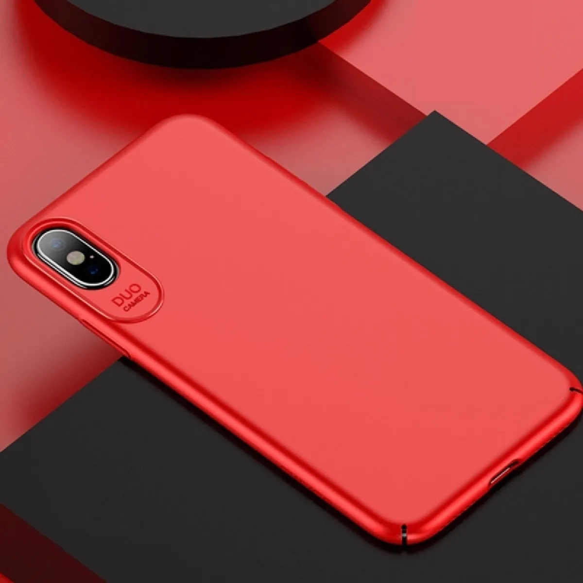 Coque rouge pour iPhone X PC Peinture à l'huile Surface Antichoc Étui de Protection Jay Series