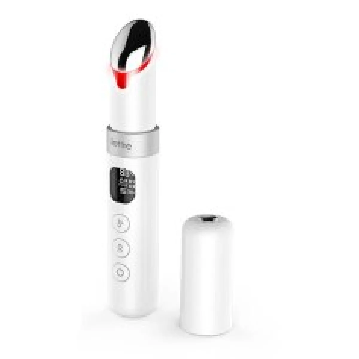 Mini masseur électrique yeux visage anti-vieillissement rides yeux masseur cercle noir démontage protecteur de beauté portable massage en acier   Appareil de beauté à usage domestique (blanc)