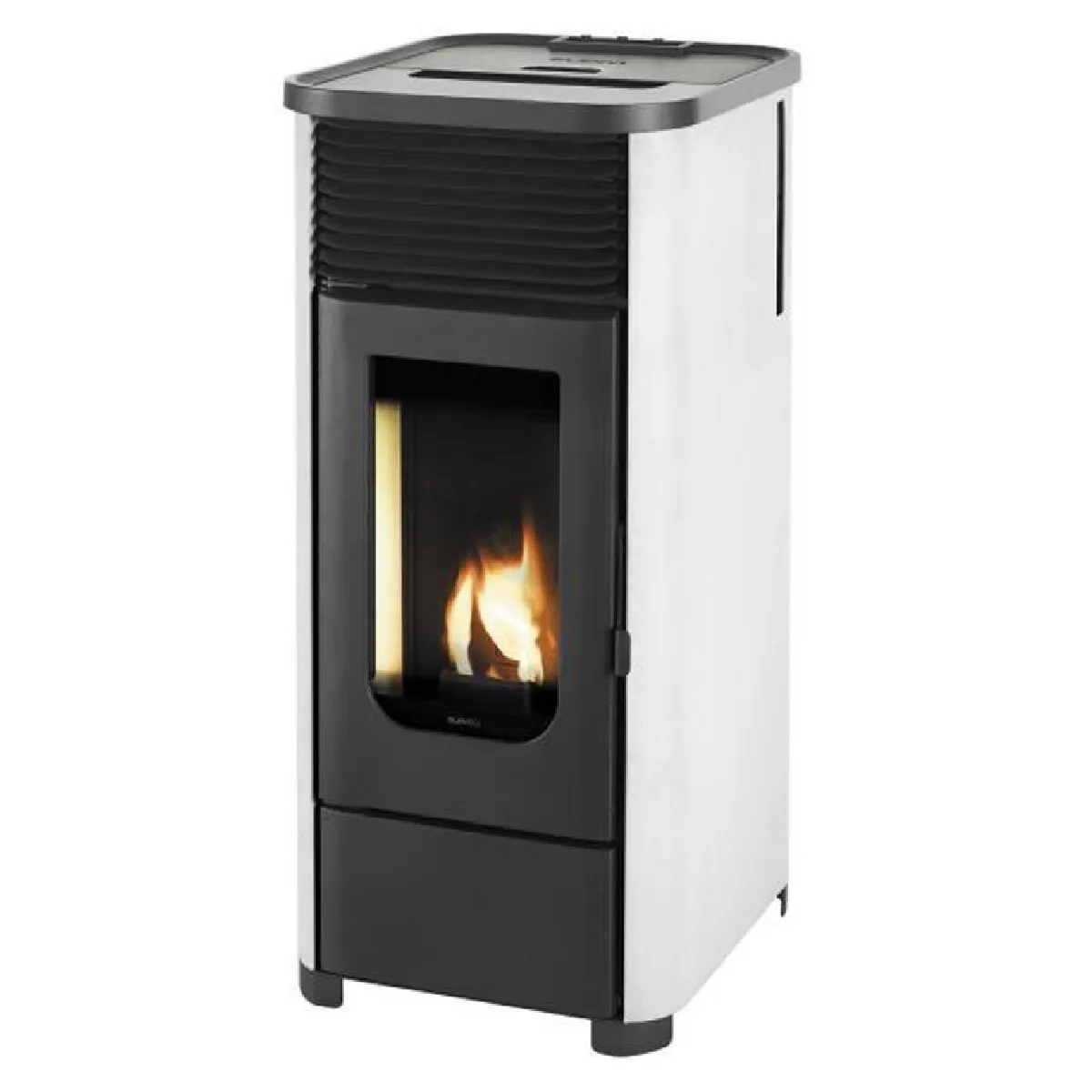 Poêle à granulés de bois 6kw noir/blanc - leni6blanc - SUPRA