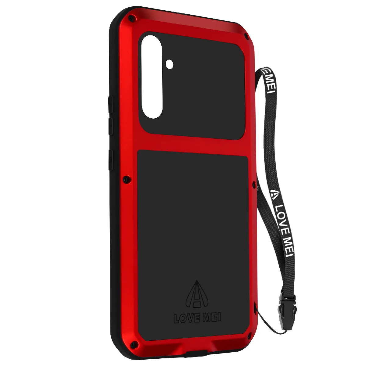 Coque Love Mei pour Samsung A34 5G Intégrale Antichoc Antichute Etanche Rouge