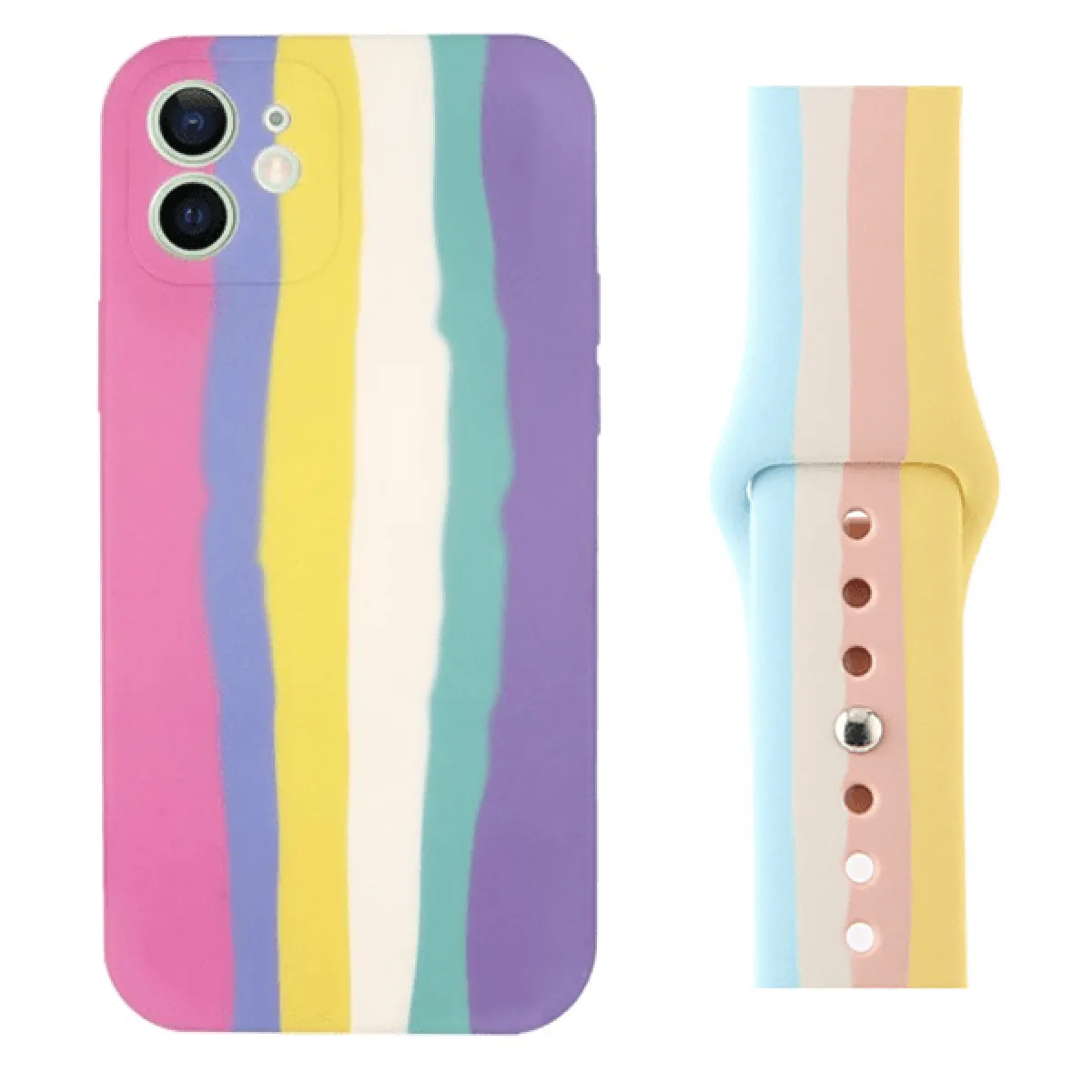 Kit Coque + Bracelet de Couleur pour iPhone 7 / Apple Watch Series 6 - 44mm