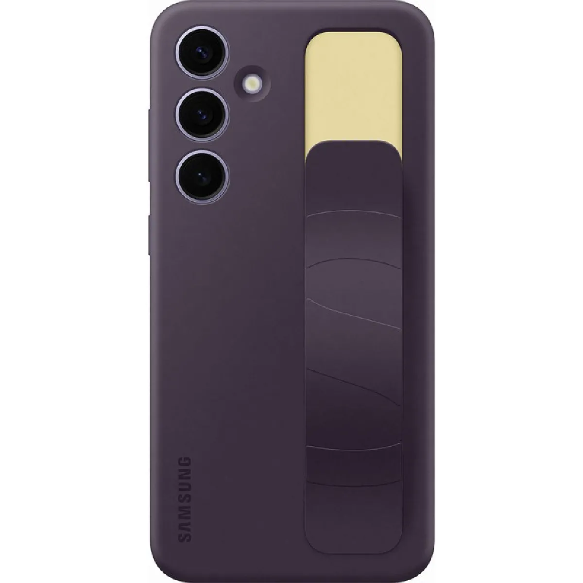 Coque en silicone avec lanière pour Samsung Galaxy S24+ Violet Foncé