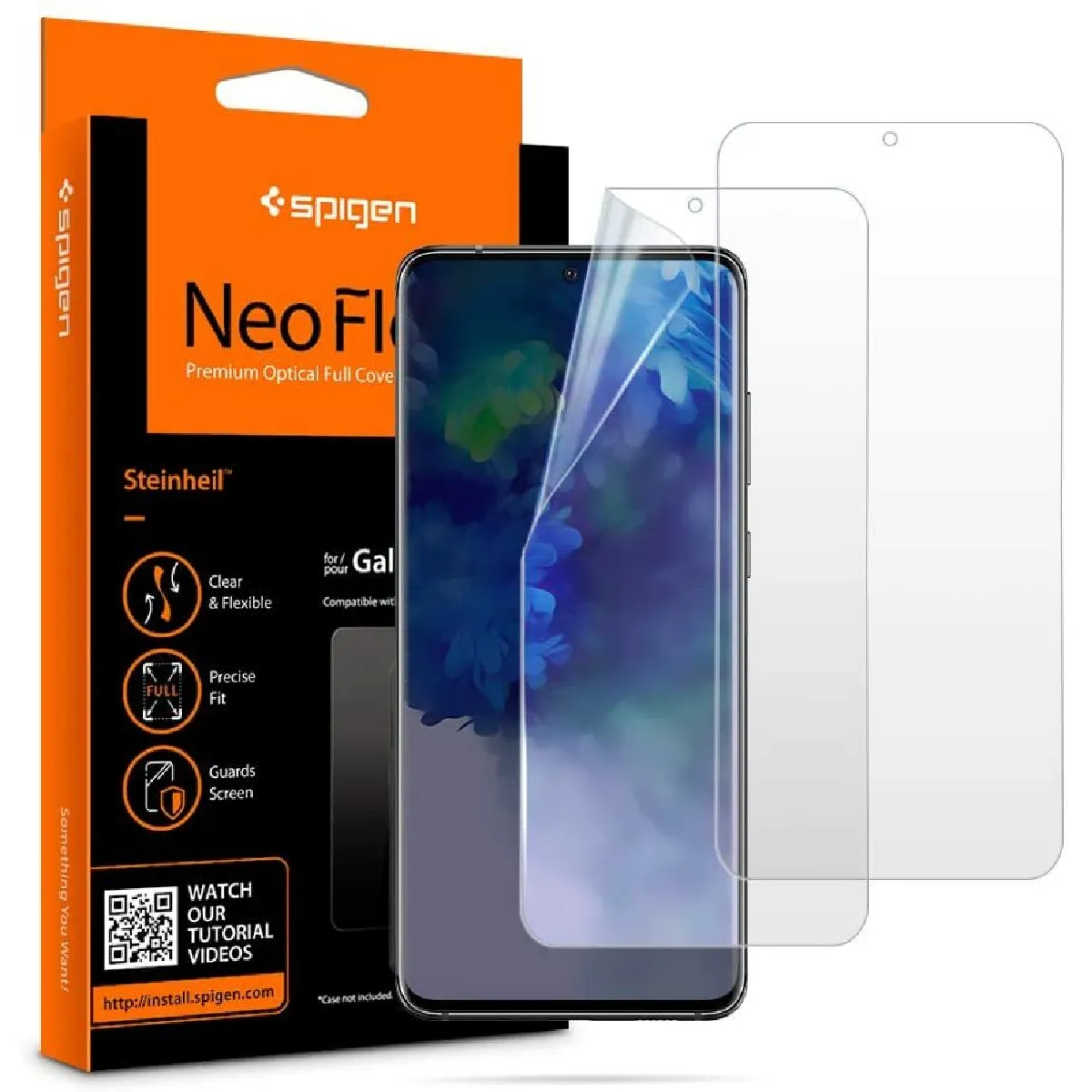 Spigen, 2 Pièces, Protection écran Samsung Galaxy S20 Plus, NeoFlex, Compatible avec capteur à Ultrason, Couverture maximale, TPU Film, Liquid Installation, Film Protection ecran Galaxy S20 Plus