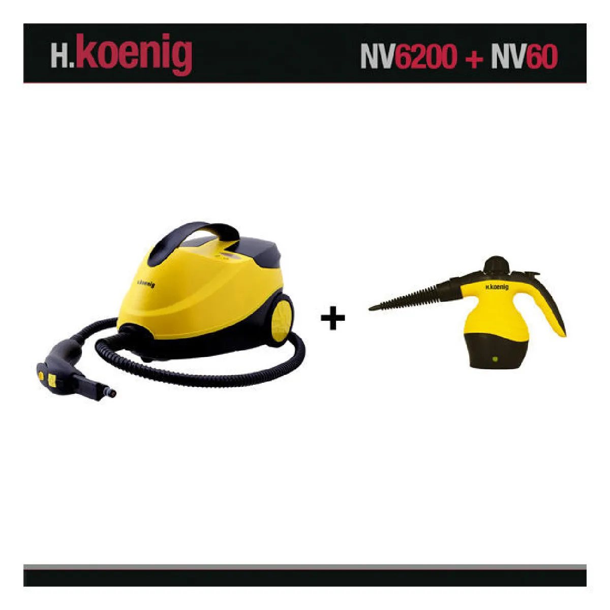 HKOENIG NV6200+NV60 NETTOYEUR VAPEUR 2000W 4 BARS + NETTOYEUR COMPACT