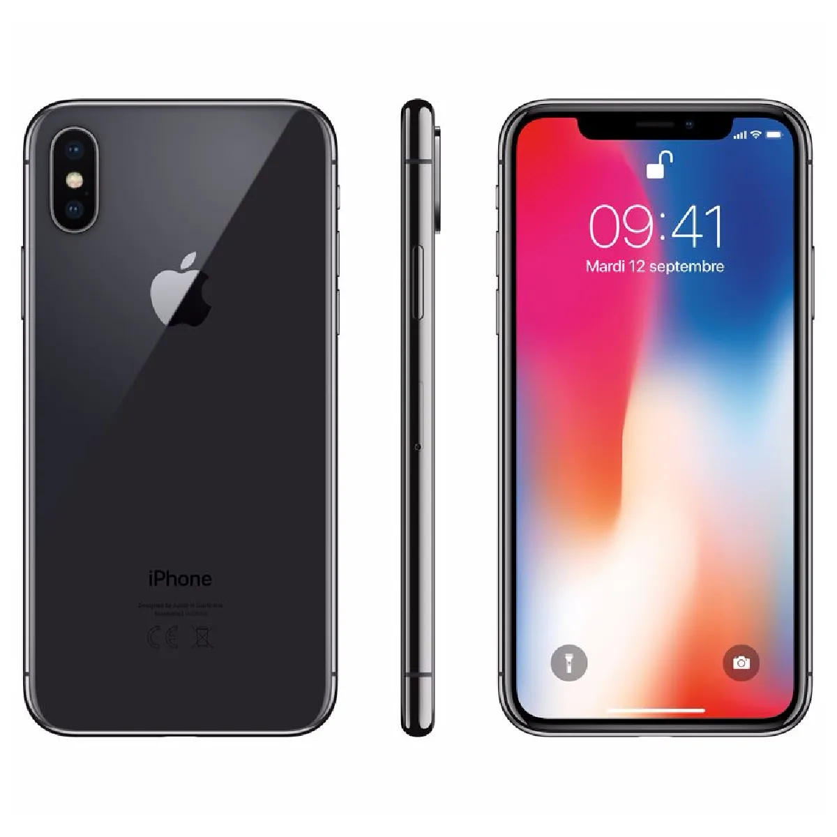 iPhone X - 64 Go - Gris Sidéral - Reconditionné