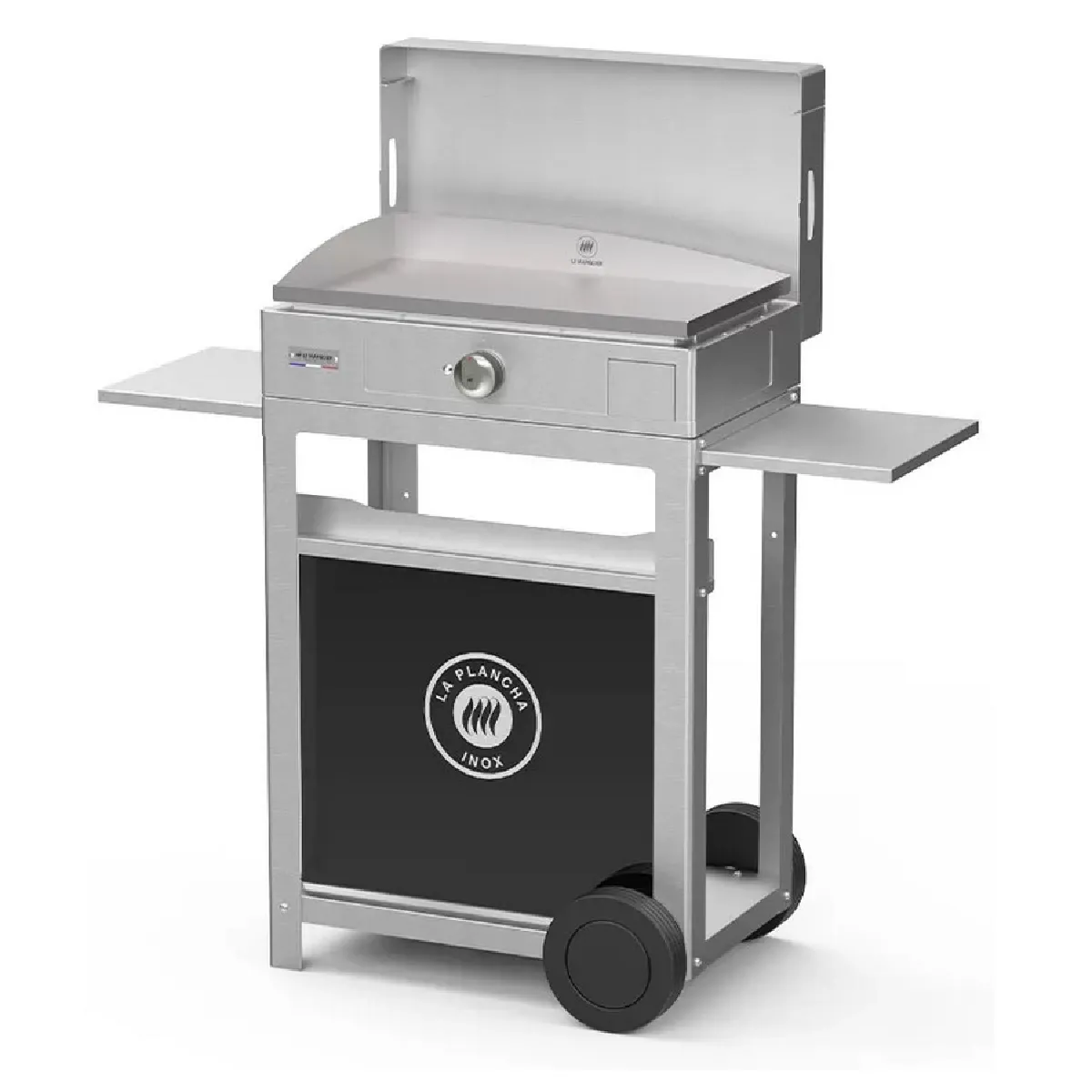 Plancha électrique 2000w plaque inox 57x34cm avec chariot et couvercle - PCTE160IC - LE MARQUIER