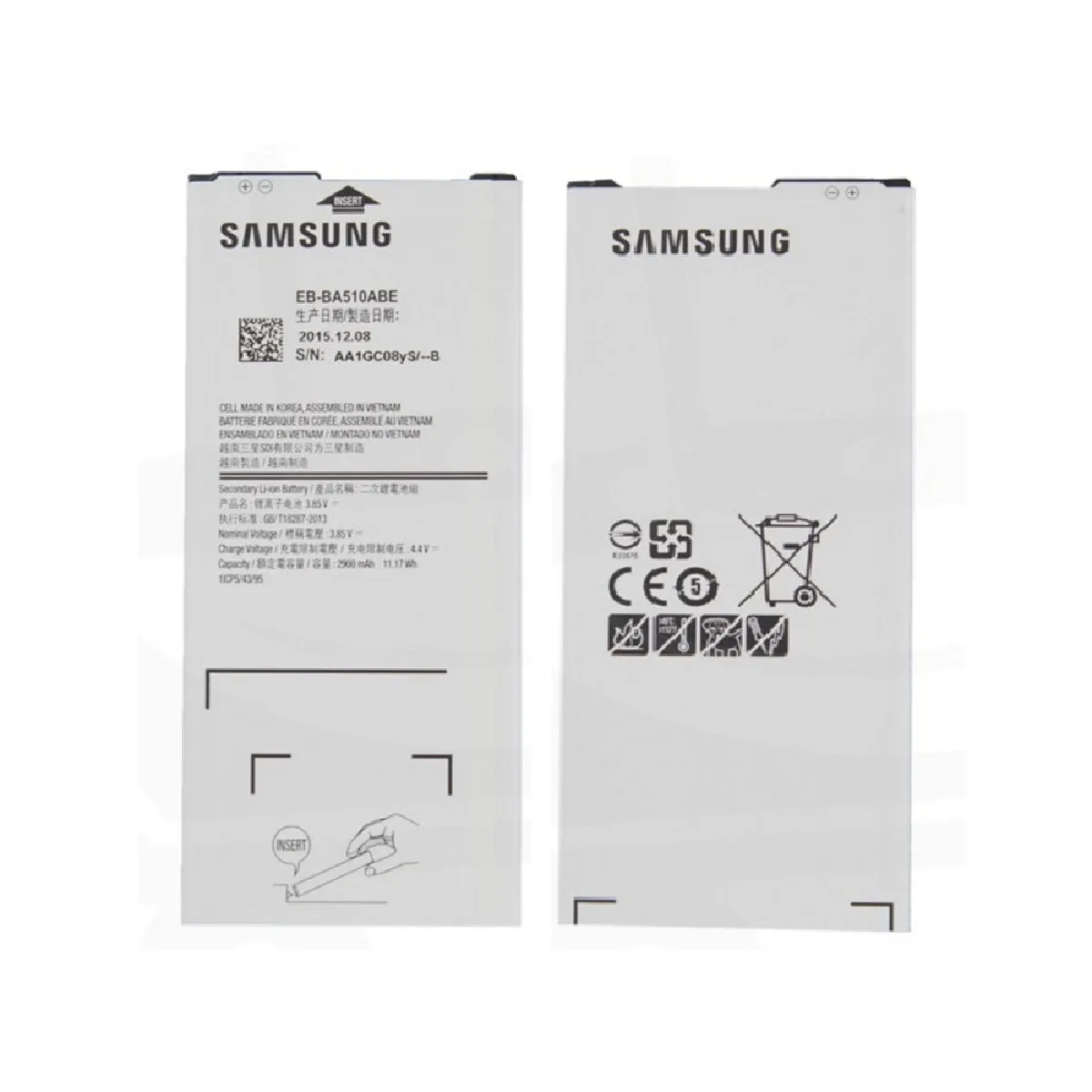 Batterie 2900mAh 11.17Wh 4.4V Pour Samsung Galaxy A5 2016 A510F