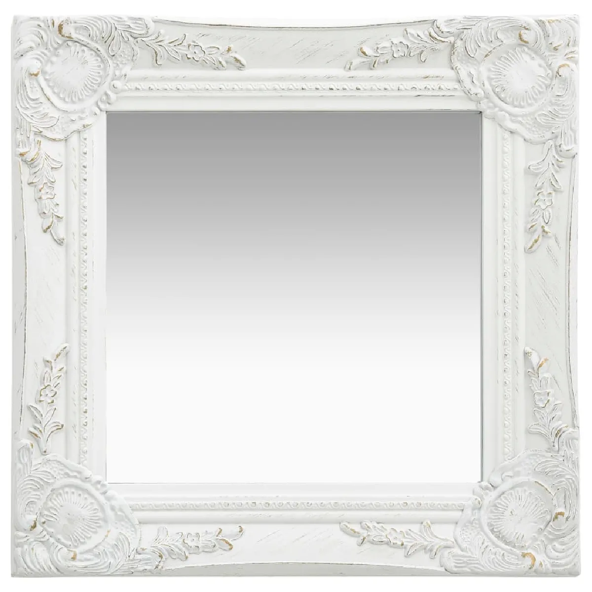 vidaXL Miroir mural style baroque 40x40 cm Blanc