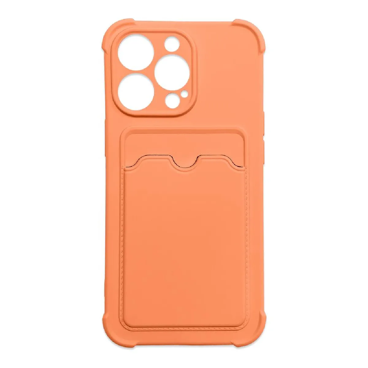 card armor housse pour iphone 13 mini porte-cartes air etui boitier blinde orange