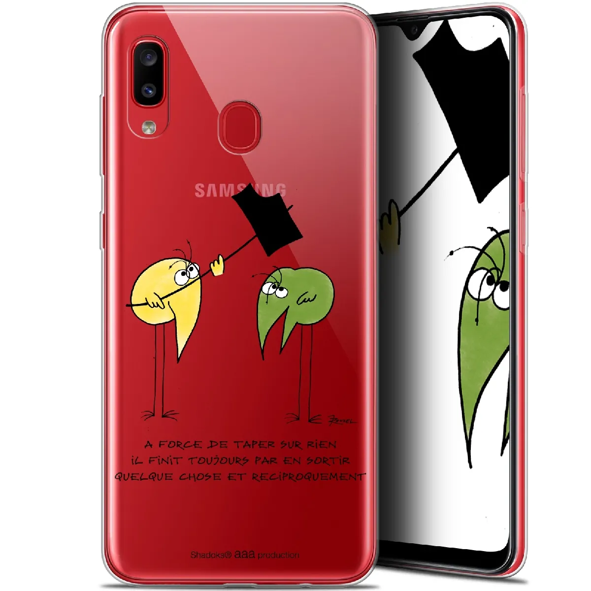 Coque Pour Samsung Galaxy A20 (6.4 ) [Gel HD Collection Les Shadoks ? Design A Force - Souple - Ultra Fin - Imprimé en France]