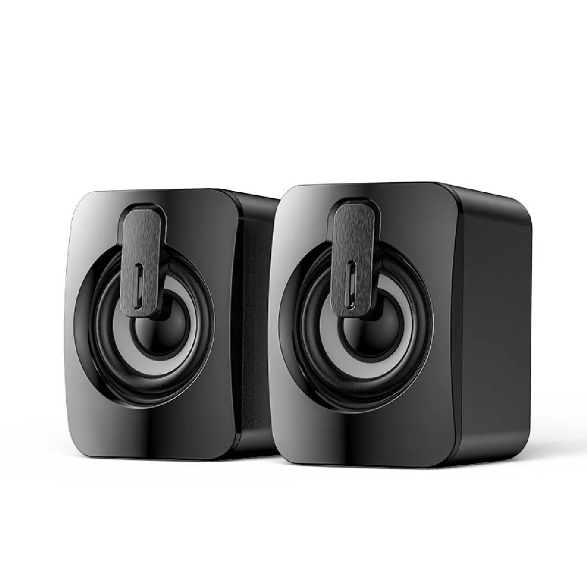 Haut-parleurs Bluetooth Haut-parleurs USB d'ordinateur 3D Stéréo Bass Sound Subwoofer PC Portable Desktop Multimedia Speakers   Haut-Parleurs d'ordinateur (Noir)