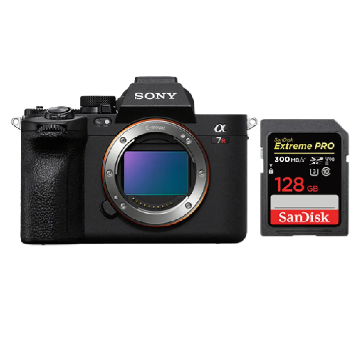 Boîtier Sony A7R V+SanDisk 128 Go Extreme Pro SDXC UHS-II U3 300 Mo/s