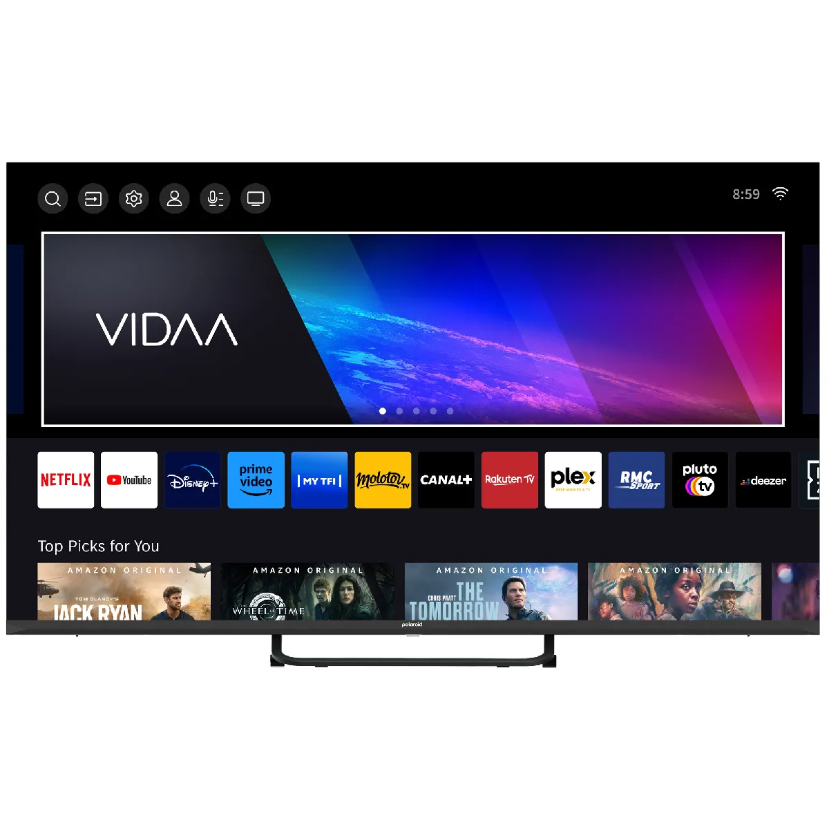 TV SMART VIDAA 43'' QLED 109 cm Netflix Youtube Prime Vidéo