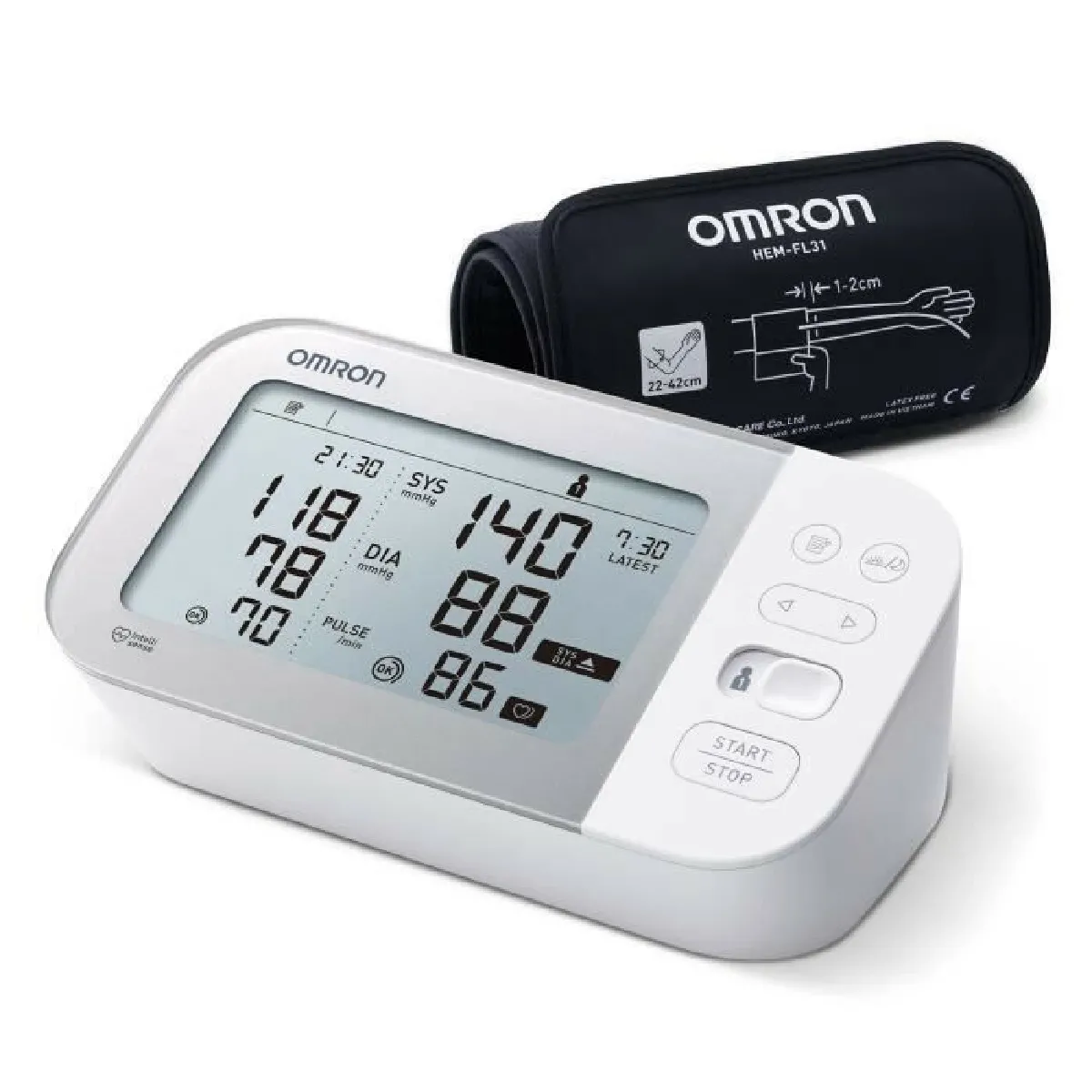 OMRON X7 Smart Tensiometre Bras connecté - Détecte les risques de fibrillation auriculaire (AFib), Bluetooth