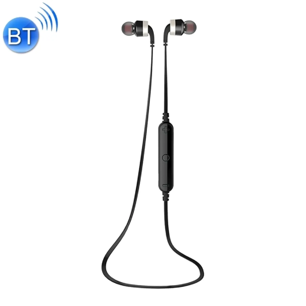 Ecouteur Bluetooth pour iPhone sans fil Sport écouteurs stéréo avec contrôle de micro support Handfree Appel Samsung HTC Sony et Smartphones Argent