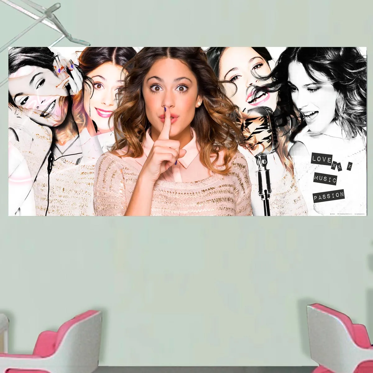 Poster géant Violetta Chuuut! Disney Channel intisse 202X90 CM