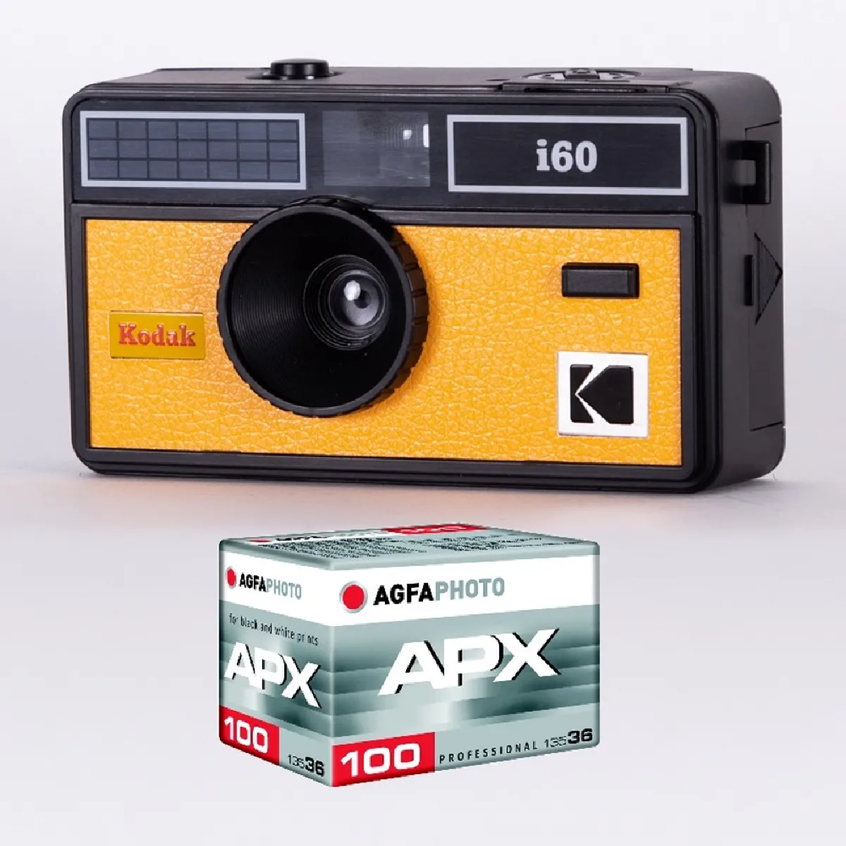 KODAK DA00258 - Pack Appareil Photo KODAK i60 et 1 pellicule 100 ISO de 36 poses, Objectif Optique 31 mm, Convient aux films ISO 200/400/800, Pour les films couleur de 35 mm - Jaune - Jaune