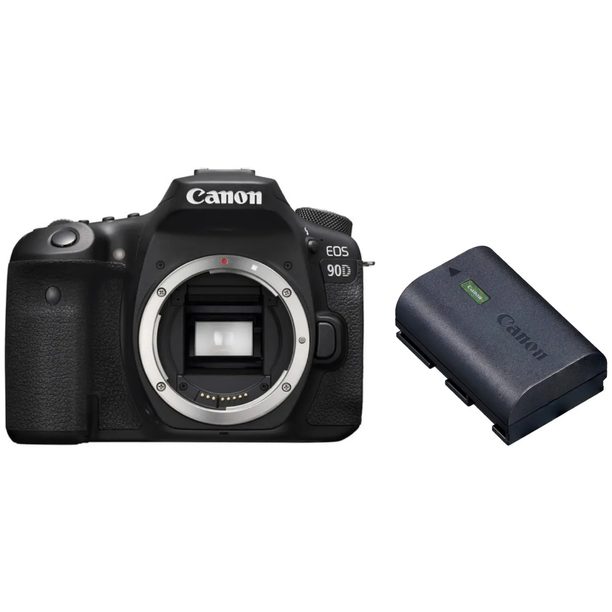 Canon EOS 90D Body (Multi-Language)+Canon LP-E6NH Battery (7.2V, 2130mAh)