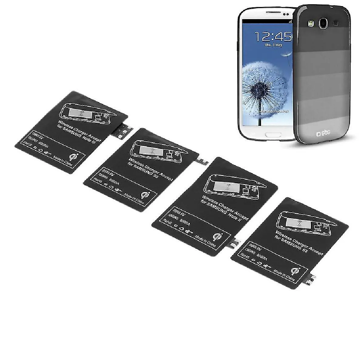 Kit de récepteur de chargement de chargeur sans fil QI pour smartphone Samsung Galaxy