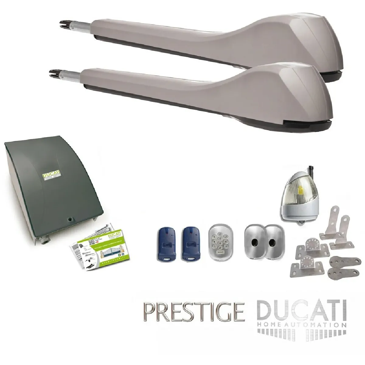 Kit Motorisation Portail Ducati Home Automation EVE 948T - pour portails à 2 vantaux battants maxi 5m 500kg chaque vantail 2cm/sec