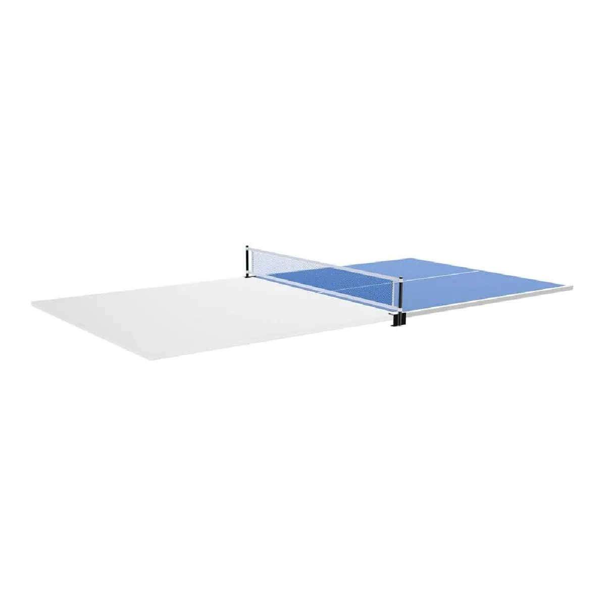 Plateau 2 en 1 dinatoire et Ping Pong pour billard convertible table 8 personnes Arizona Blanc laqué.