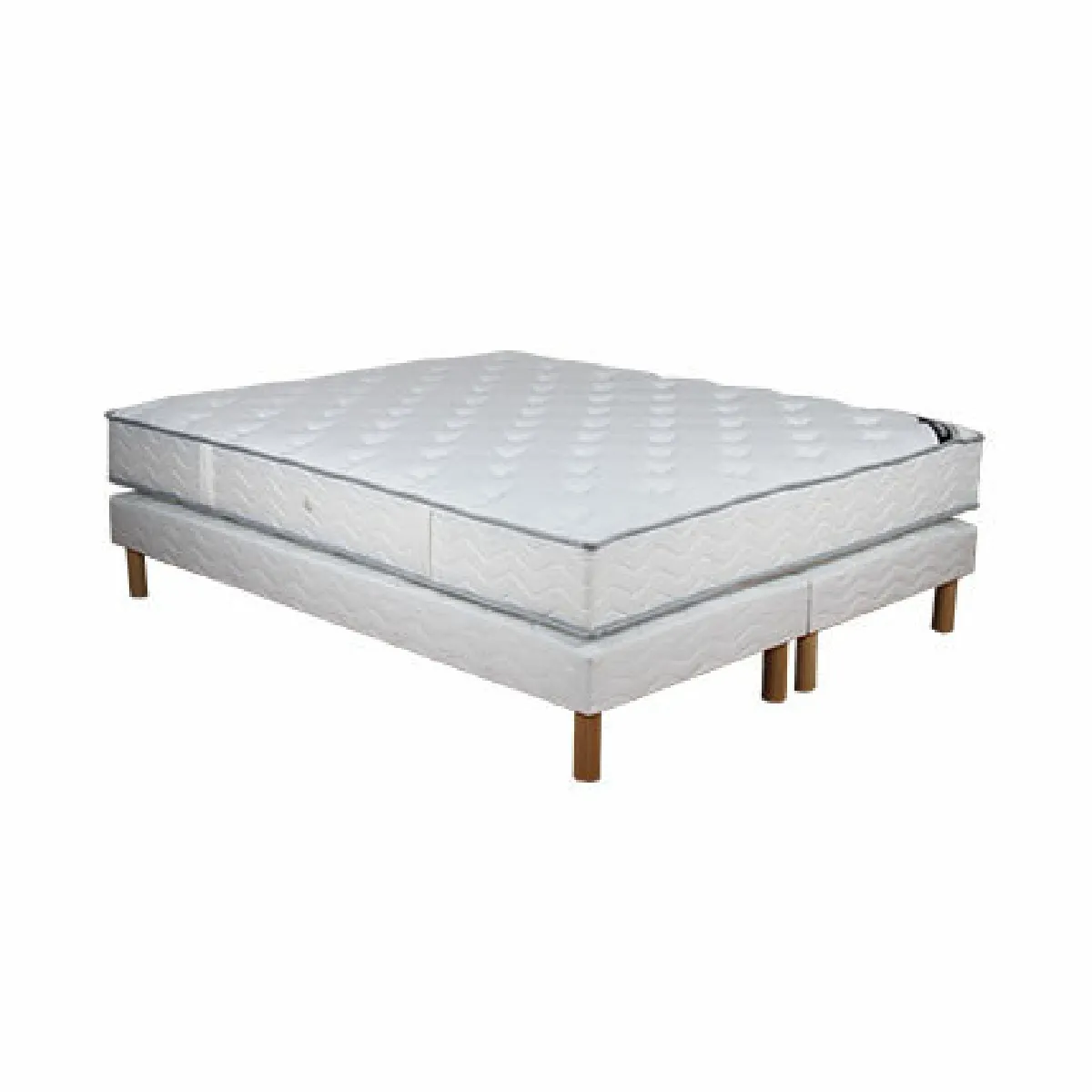 Ensemble matelas ressorts et visco avec 2 sommiers ressorts 160x200 cm