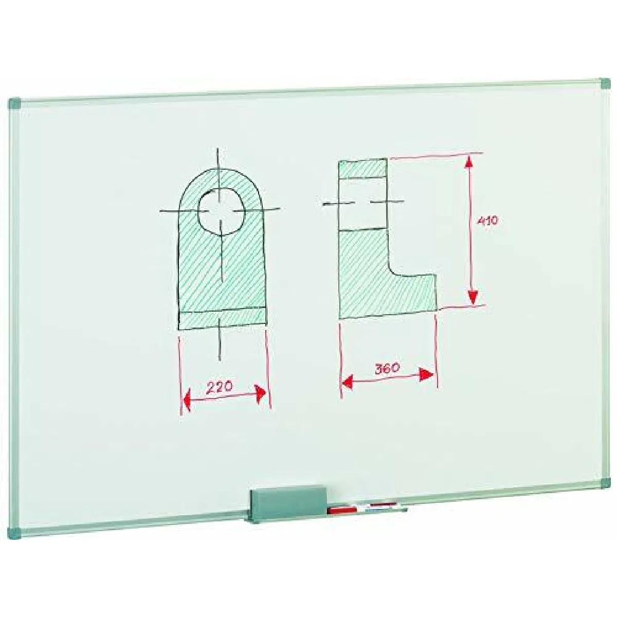 Faibo 840-1 Ardoise magnétique Laqué Blanc 45 x 60