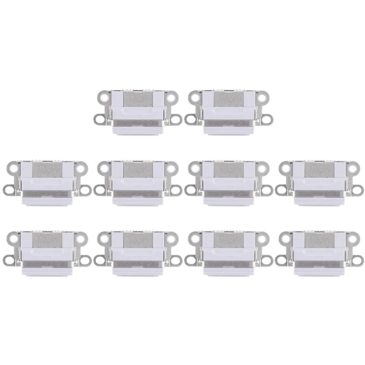 Connecteur de port de charge 10 PCS pour iPhone 6 / 6S gris clair