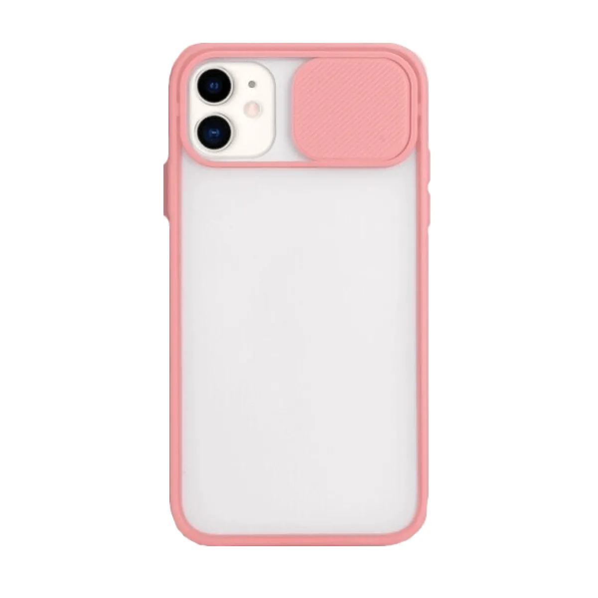 Coque avec fenetre Anti-Choc mat pour iPhone SE 2020 - rose