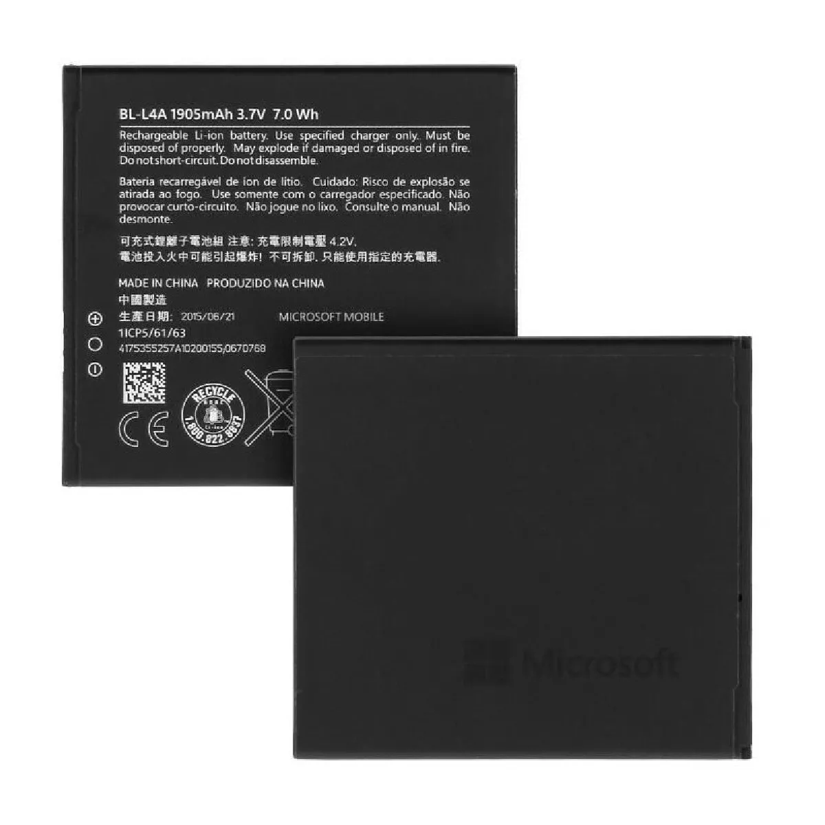 Batterie Originale Microsoft Lumia 535 Microsoft BL L4A 1905mAh