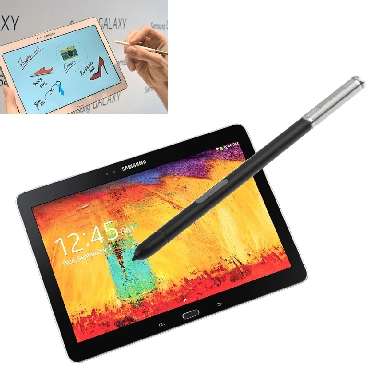 Pour Samsung Galaxy Note 10.1 noir édition 2014 P600 / P601 / P605, Note 12.2 / P900 Stylet haute sensibilité