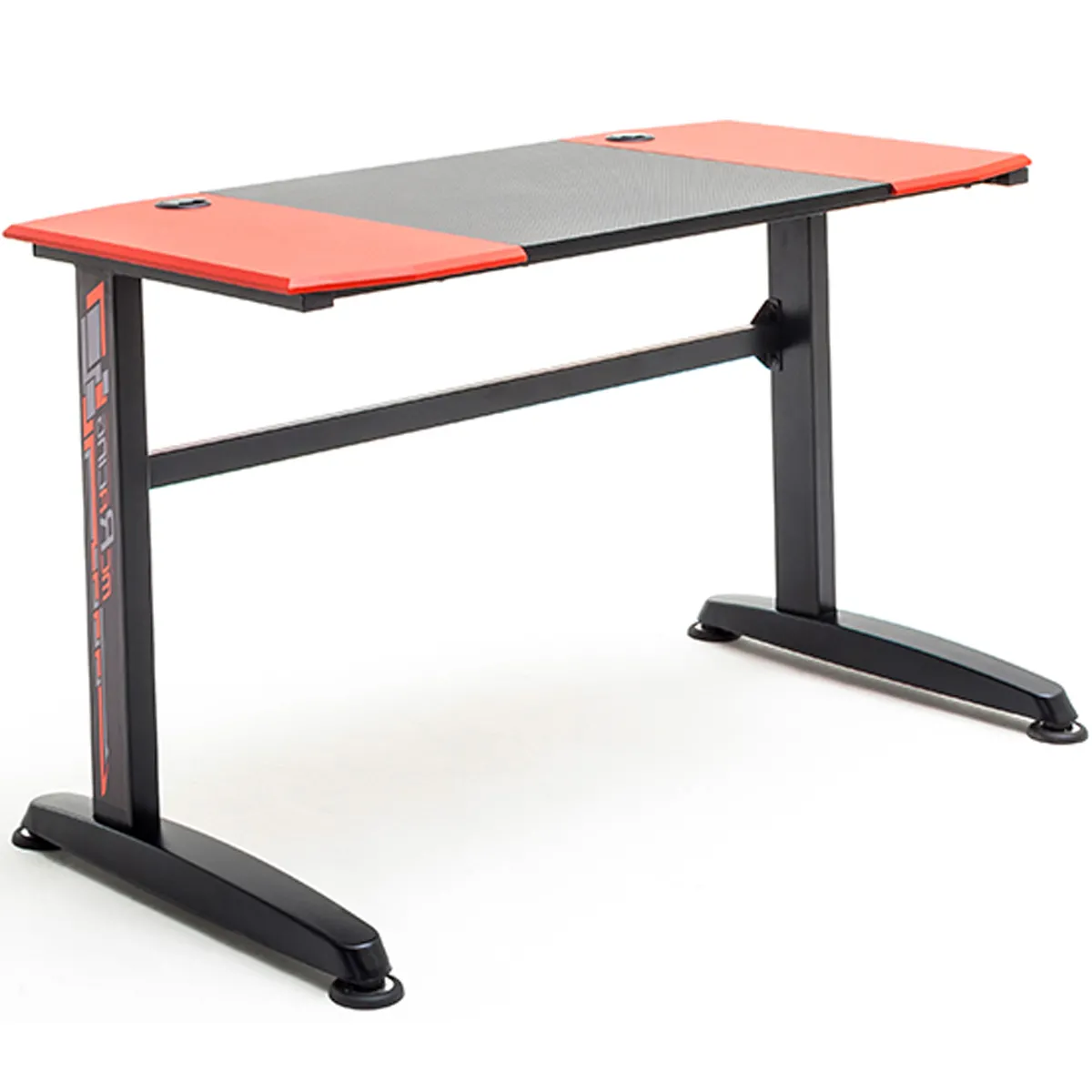 Bureau d'ordinateur / Table de jeu coloris noir et rouge - Longueur 120 x Hauteur 72 x Profondeur 60 cm