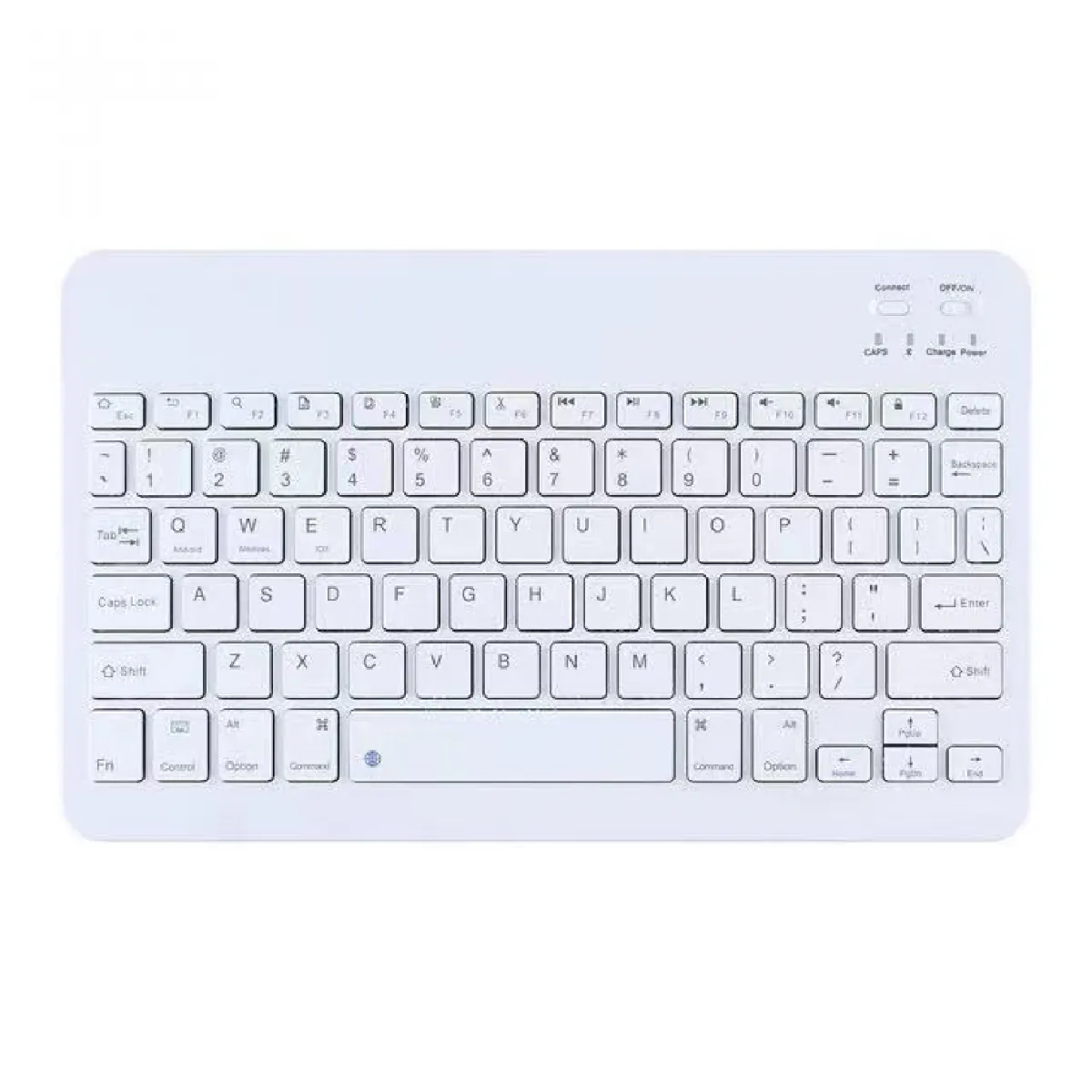 Clavier Bluetooth, mini clavier sans fil portable ultra fin rechargeable pour Apple iPad iPhone Samsung tablette téléphone Smartphone iOS Android Windows(11,8 pouces blanc)