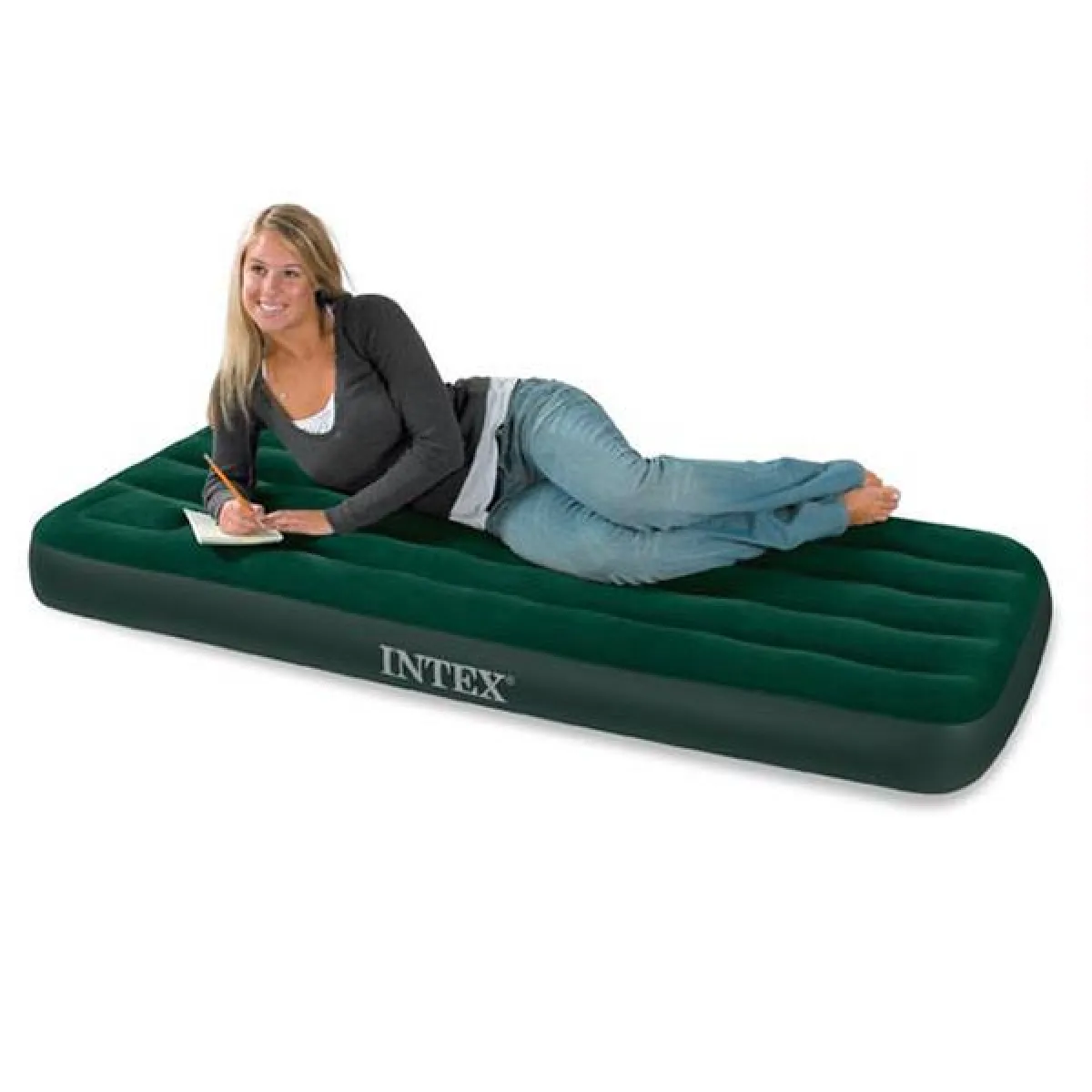 Matelas gonflable Airbed 1 place Fiber Tech avec gonfleur