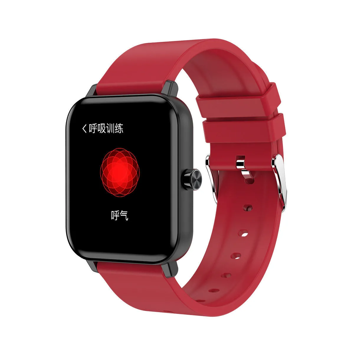 Montre Connectée pour Homme Femmes IP68 avec Tracker de Fitness1,3'' podomètre de Moniteur pour Andorid IOS-Rouge