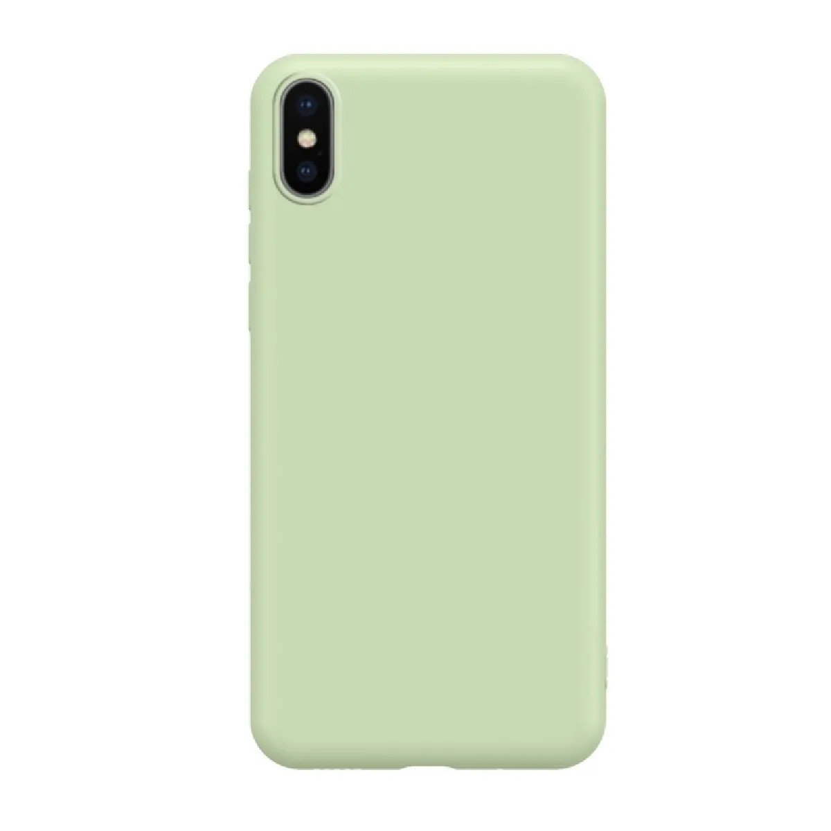 Coque Souple Silicone liquide ultra-mince tout-en-un cas de téléphone portable matériau respectueux de l'environnement peut être lavé cas de pour IPhone XR Vert