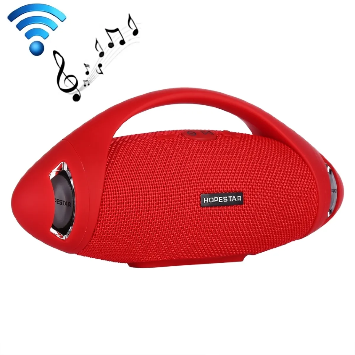 Enceinte Bluetooth HOPESTAR H37 Haut-parleur stéréo sans fil avec microphone intégréSupport U Disk et MP3 Rouge