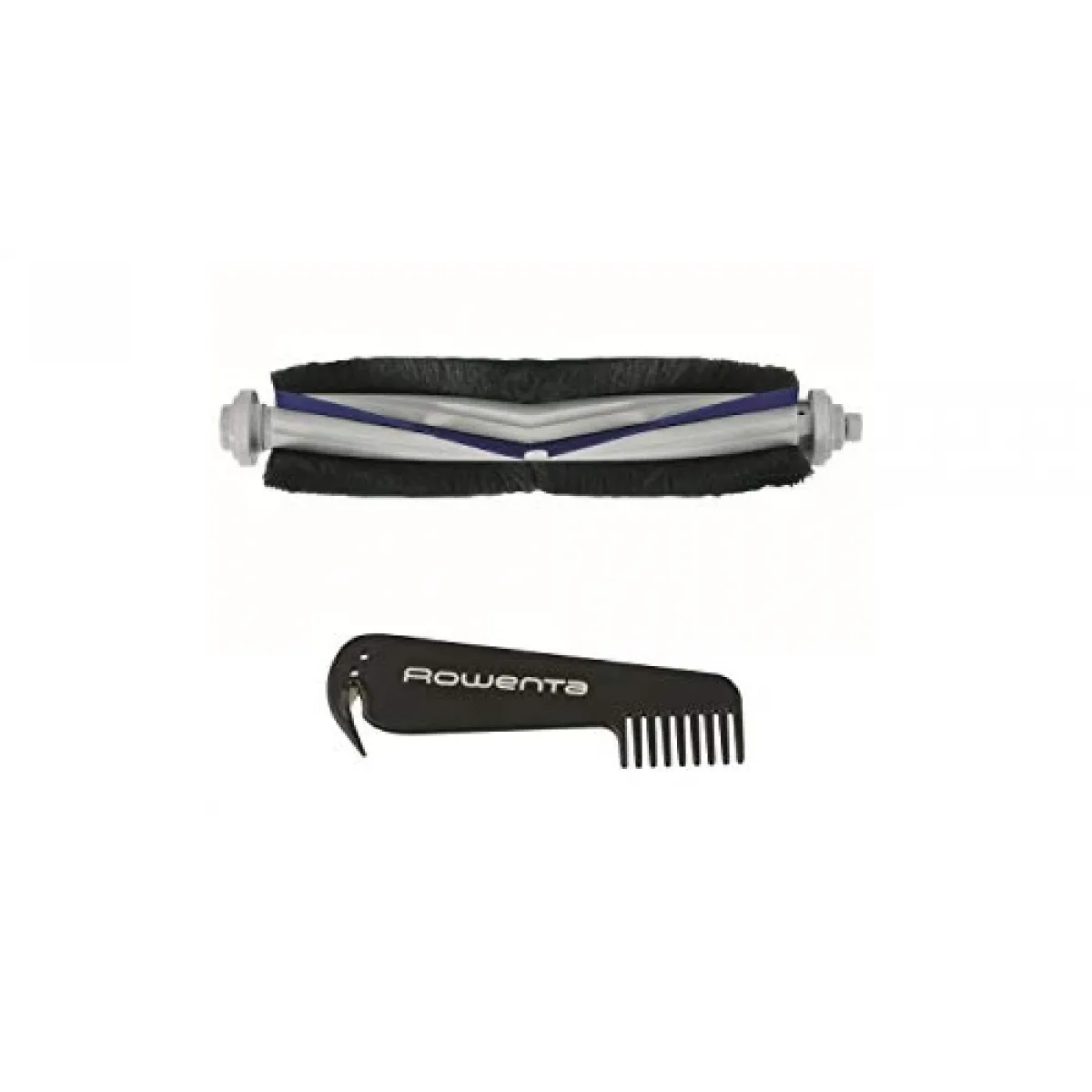 Rowenta brosse turbo poils animaux et brossette, compatibles avec les aspirateurs robot explorer 40 noir/gris