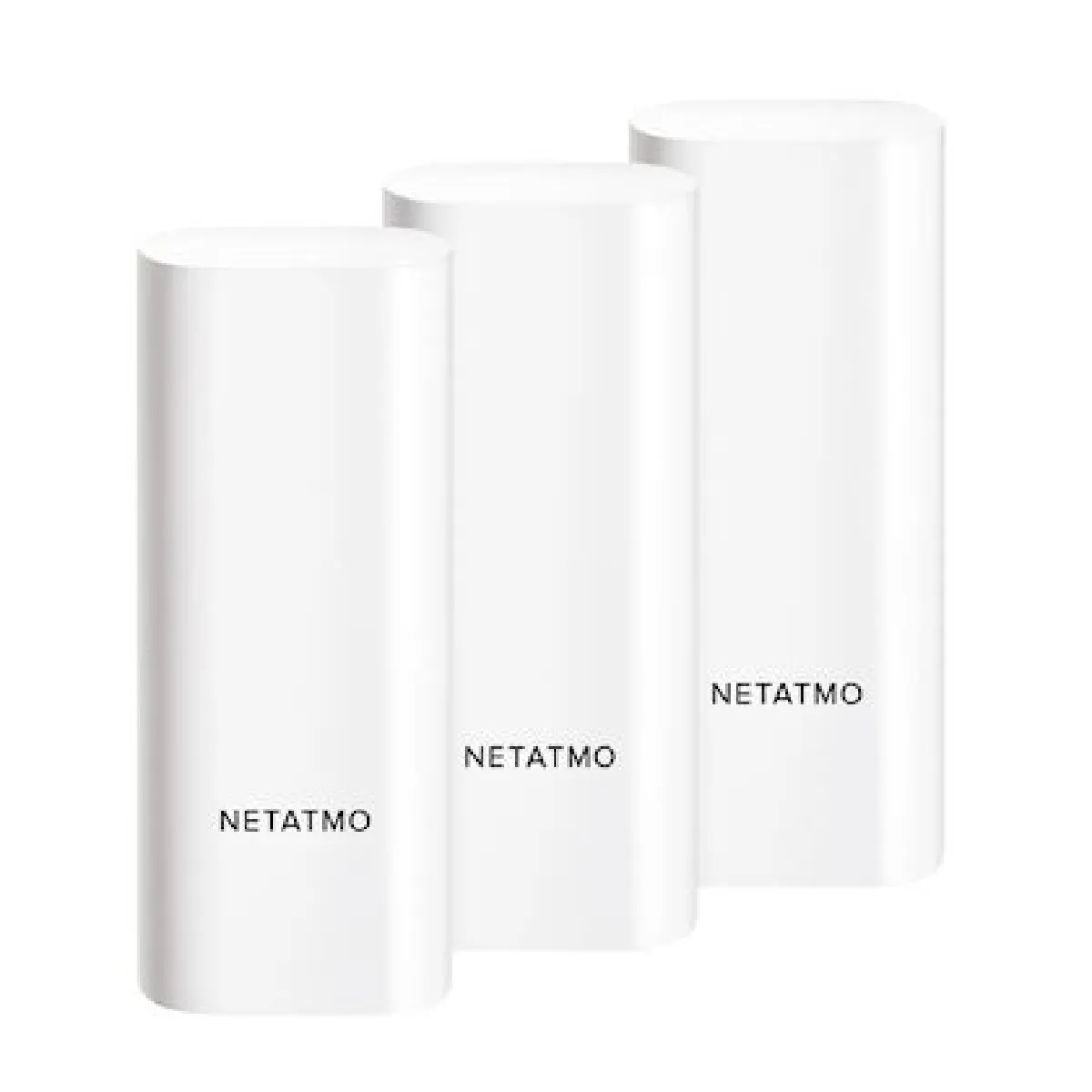 lot de 3 détecteurs d'ouverture intelligents connectés sans fils - netatmo dtg-pro