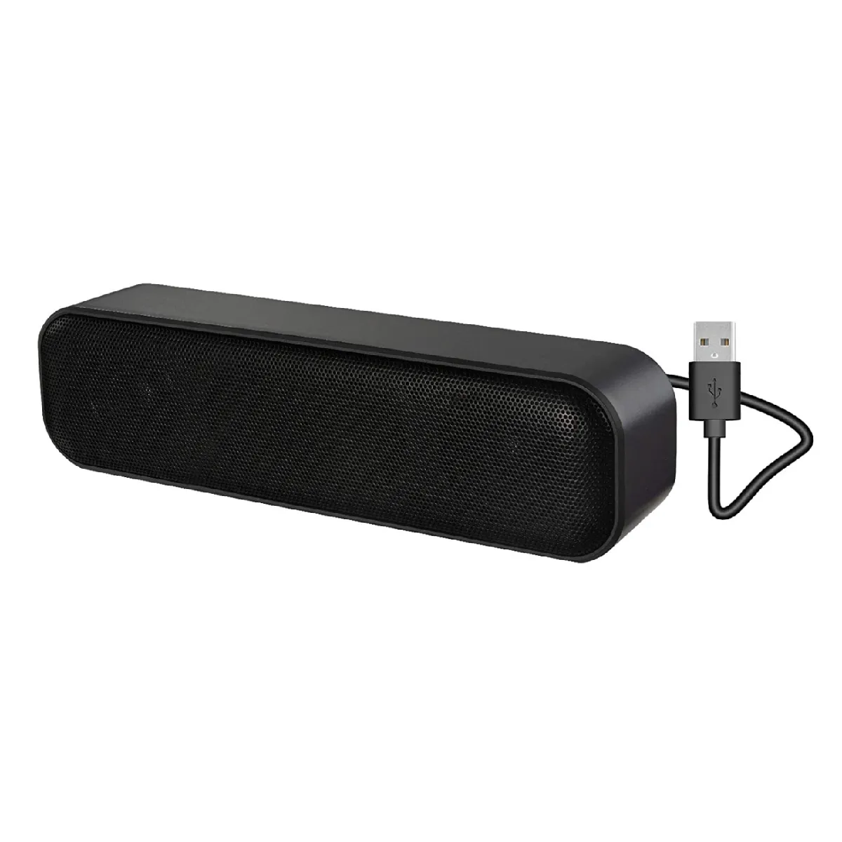 Haut-parleurs SoundBar Mini USB, ordinateur PC, ordinateur portable, ordinateur portable, haut-parleurs pour tablette - Plug and Play(Noir)