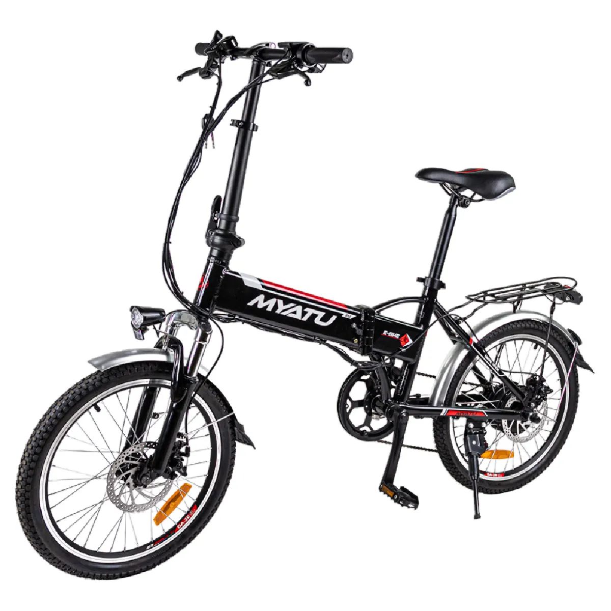 Vélo électrique Myatu MYT-20, moteur 250 W, batterie 36 V 10,4 Ah, pneu 20 pouces, vitesse maximale 25 km/h, autonomie 30-33 km - Noir