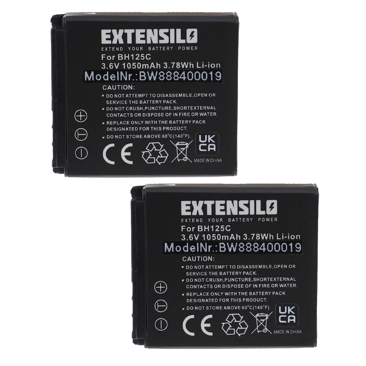 EXTENSILO 2x Batteries compatible avec Kodak Pixpro SP360 4K caméra de sport, appareil photo, reflex numérique (1050mAh, 3,6V, Li-ion)