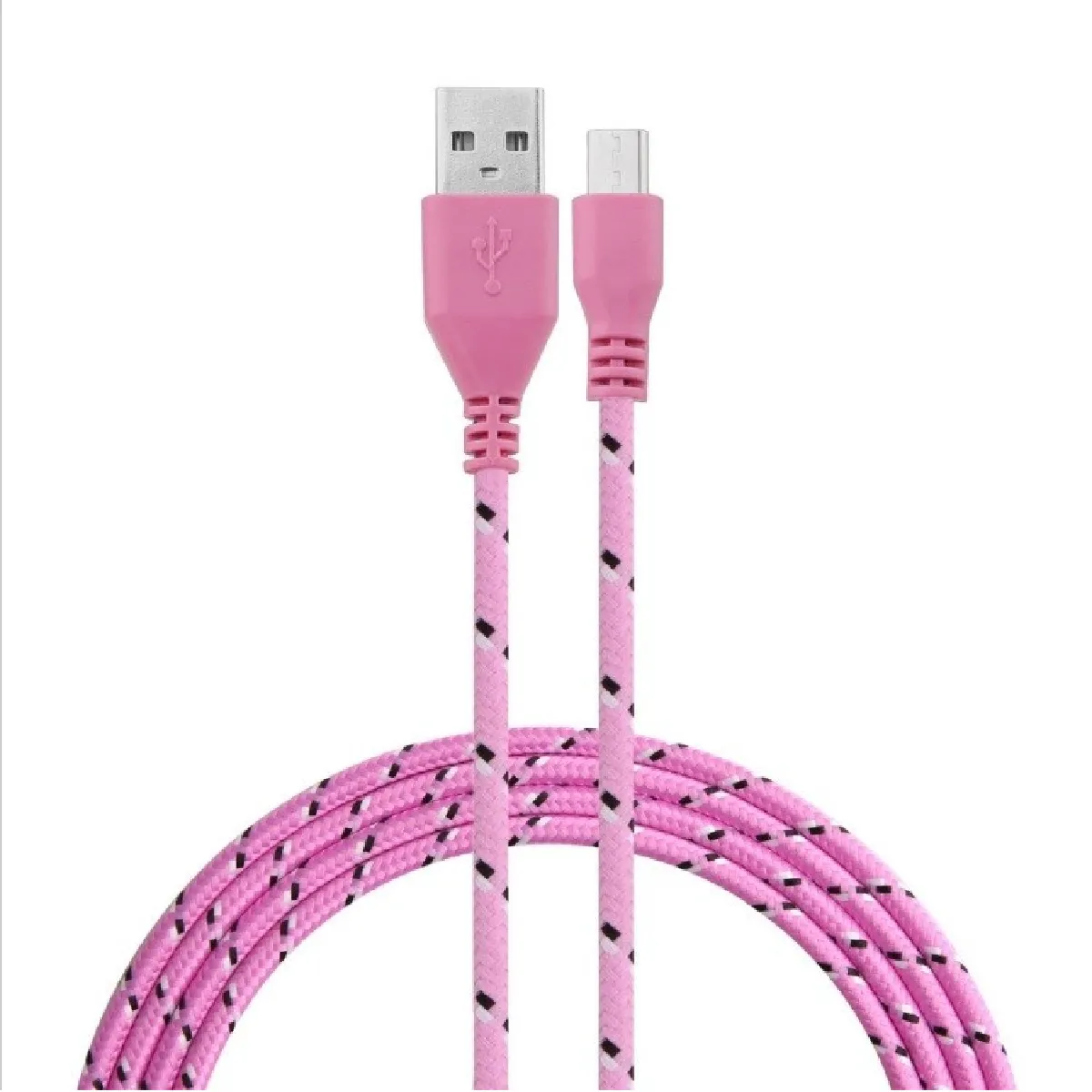 Cable Tresse pour HUAWEI MediaPad M3 3m Universel Chargeur Connecteur Micro USB Tisse Nylon (ROSE)