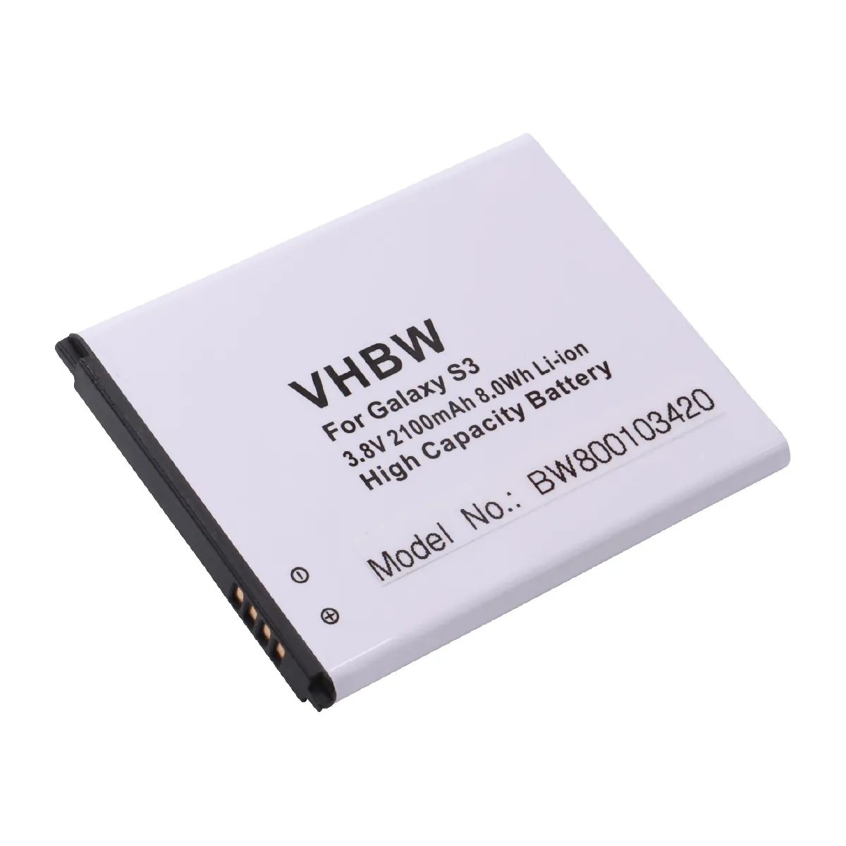 vhbw Li-Ion batterie 2100mAh (3.7V) pour portable, Smartphone Samsung Galaxy S 3, Galaxy S3 LTE, Jiayu F1 comme EB-L1G6LLU, EB-L1G6LLUC, EB-L1G6LVA.