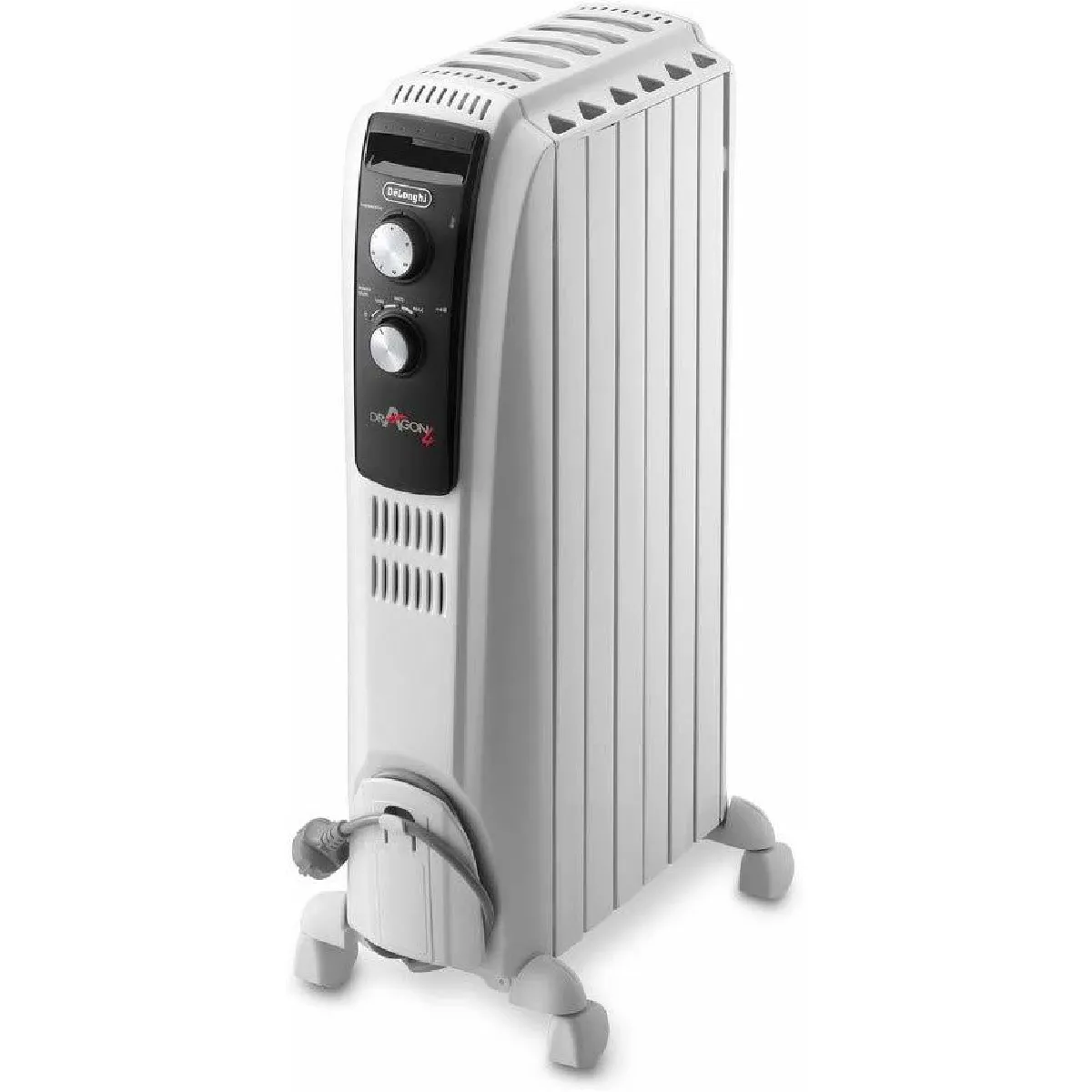 radiateur bain d'huile avec thermostat réglable 1500 W Blanc