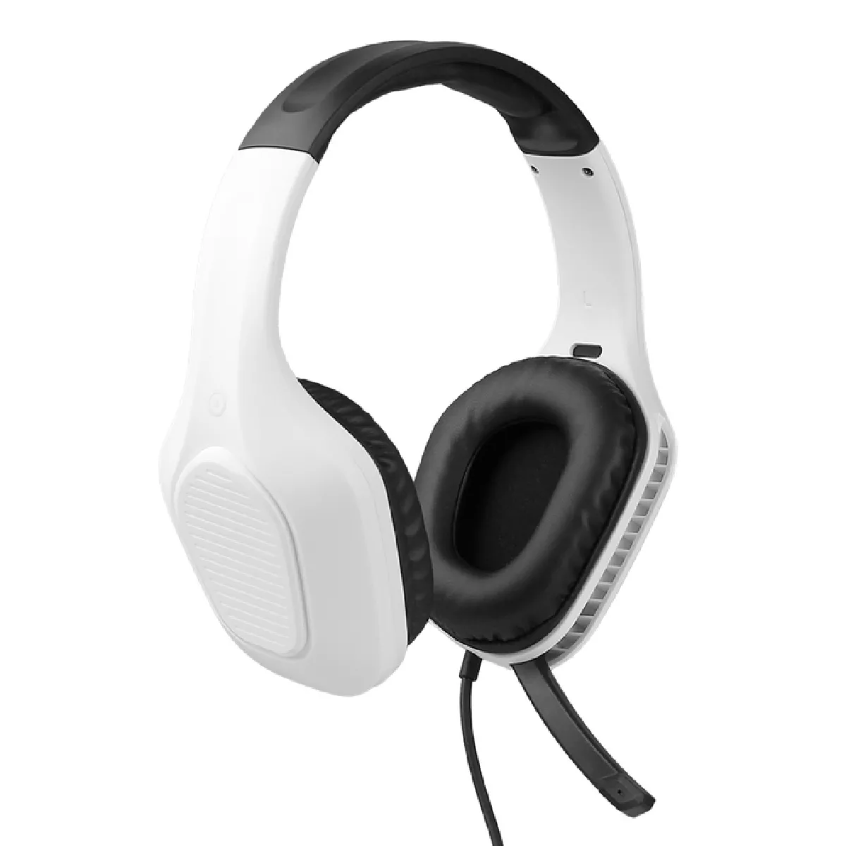 Muvit Casque Gaming pour PlayStation Filaire Jack 3.5 avec Micro Omnidirectionnel Blanc / Noir