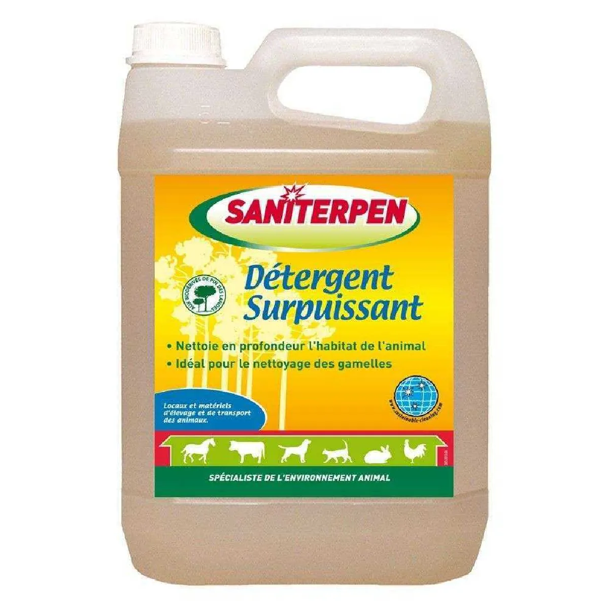 Saniterpen detergent surpuissant - bidon de 5 litres - ACT 4205 - La désinfection - le vrai actionpin